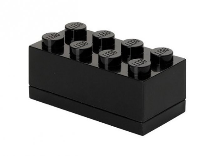 Mini cutie depozitare LEGO 2x4 negru