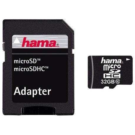 Card microsdhc Hama 32gb + adaptor