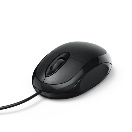 Mouse optic cu fir Hama MC-100 3 butoane negru