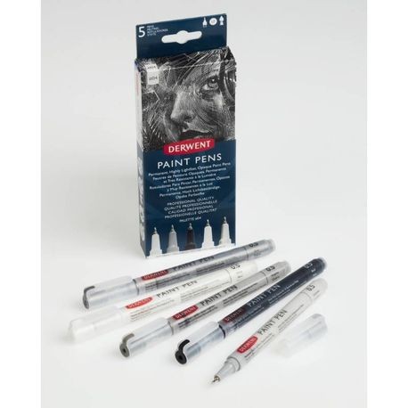 Set liner cu vopsea Derwent Professional, 0.5 mm, pentru suprafete multiple, culori mate