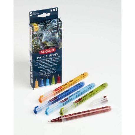 Set liner cu vopsea Derwent Professional, 0.5 mm, pentru suprafete multiple, culori mate