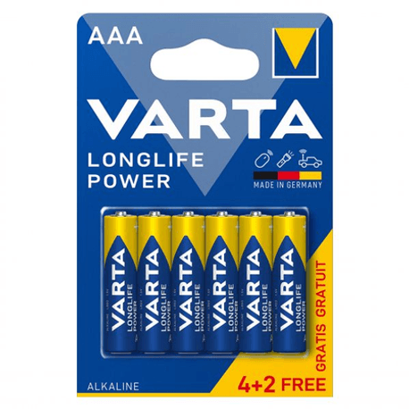 Baterie Varta alcalina Longlife power AAA LR3 B6