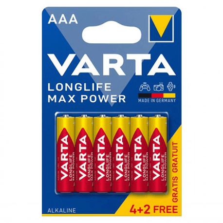 Baterie Varta alcalina Longlife maxpower LR3 6 bucati/set