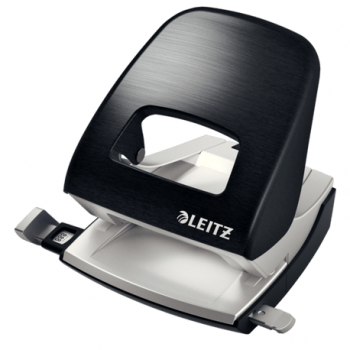 Perforator metalic Leitz Style NeXXt Series 5006, 30 coli, negru satin