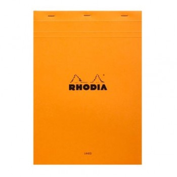 Bloc notes A4 80 file capsat dictando Rhodia coperta portocalie