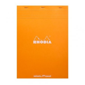 Bloc notes A4 80 file capsat linitura punctata Rhodia coperta portocalie