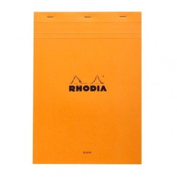 Bloc notes A4 80 file capsat foaie velina Rhodia coperta portocalie